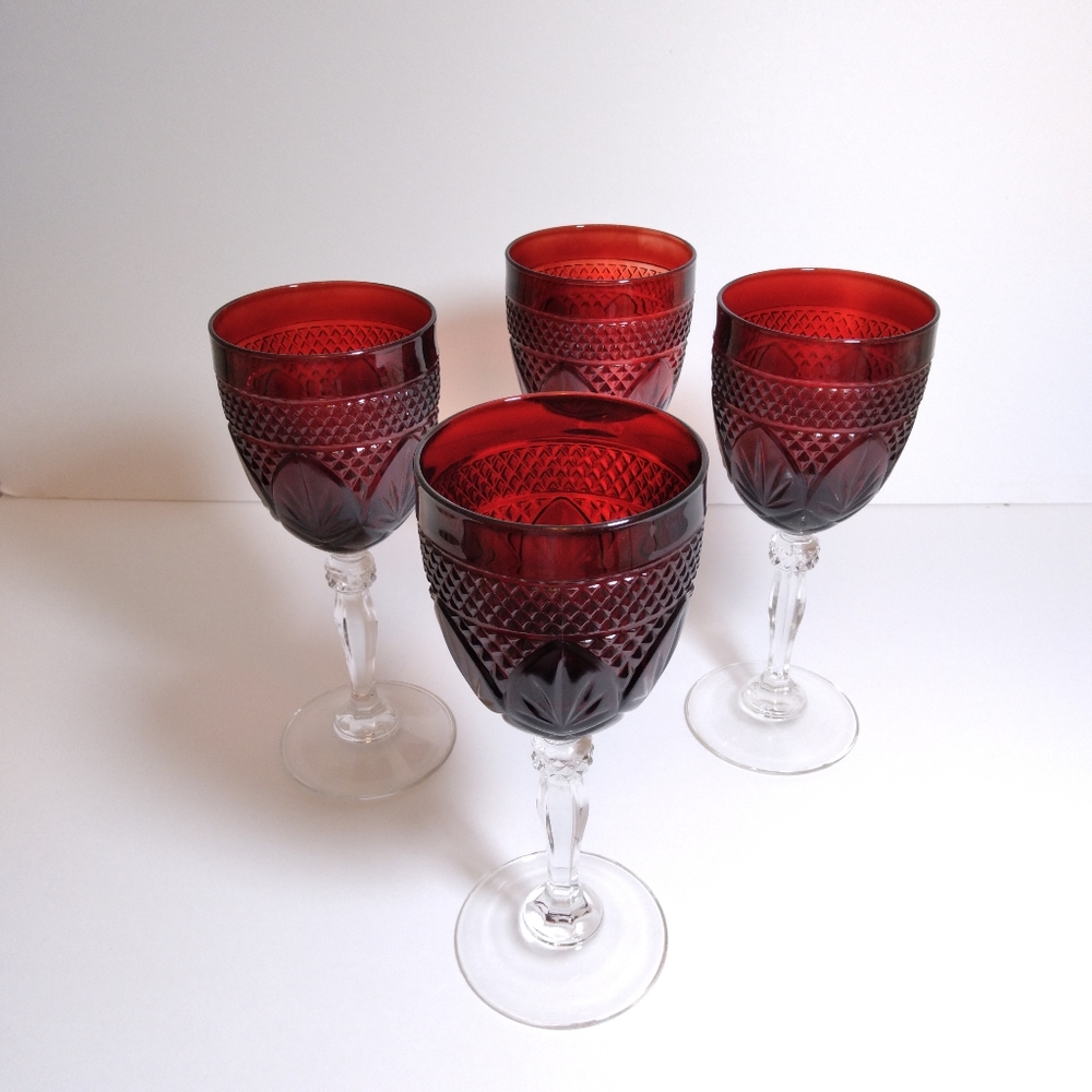 Chrystal D Arques Ruby Durand Goblets